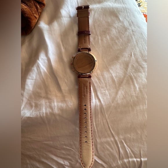 Michael Kors Rose Gold Watch with Burgundy Leather Band - Picture 2 of 3